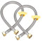 MAGIC SELECT 2x Tuyau de Raccordement Flexible, Tuyaux Flexibles en Acier Inoxydable de Robinet, Tuyau de Plomberie Avec Extrémités en Cuivre G1/2 x G1/2 (Femelle), Pour Toilettes,Cuisine. (50 cm)