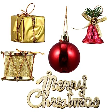 Ciieeo 32st Weihnachtskugeln Weihnachtsbaum Hängende Ornamente Weihnachtswandbehang Hängende Kugeln des Weihnachtsbaumes Weihnachtsball Ornamente Grüne Anzüge Plastik Weihnachten Anhänger