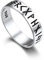 Bandmax 925 Silber Ringe Damen Runen Ring Männer Bandring Silber Größe 62mm Fingerring 5mm breit Silberring Freundschaftsring Partnerringe Siegelring Schmuck für Weihnachten