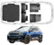 Trimak Passgenau 3D Fussmatten & Untere Kofferraumwanne Auto Set Kompatibel mit Citroën C5 Aircross ab 2022 Auto Allwetter Zubehör Gummimatten Kofferraumwanne Autos TPE Allwetter Geruchlos rutschfest