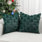 Lewondr Weihnachten Kissenbezug 45x45 cm, Satz von 2 Kunstpelz Kissenbezüge Samt Weihnachtsbaum Stickerei Dekorative Kissenbezug für Wohnzimmer Bett Couch Sofa Auto Home Decor, Grün