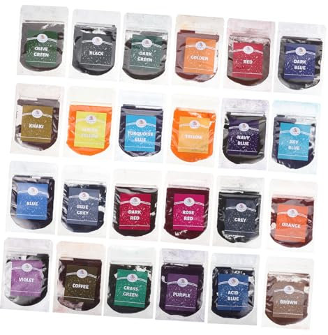STOBOK 24taschen Farben Batikpulver Für DIY Textilgestaltung Leuchtende Farben Shirts Schals Und Mehr Für Erwachsenen-projekte Bastelbedarf Für Partys Und Feste