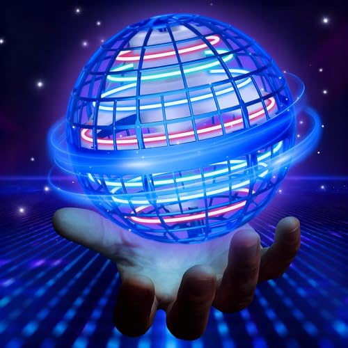 UROINT Flying Orb Ball Toy Blue 2026, Magic Boomerang Ball Hover Drone | Floating Cosmic Globe Fidget Spinner Dazzling Lights Outdoor Cool Xmas Gift for Kids Girls Boys Teen Age 6 7 8 9 10+ Year Old