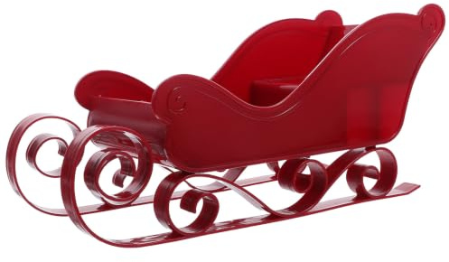 Angoily Weihnachts-Schlitten Deko Rote Kunststoff-Schlitten-hänger Für Festliche Feiern Weihnachtsbaum-schmuck Und Tischdekoration