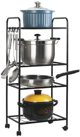 Estante organizador de almacenamiento de sartenes de esquina para cocina, soporte para ollas que ahorra espacio con 4 niveles, soporte para cacerolas y soporte organizador de sartenes