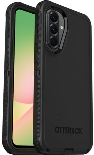 OtterBox Defender Hülle für Samsung Galaxy A56 5G, stoßfest, sturzsicher, Ultra-robust, schützende Hülle, 7X getestet nach Militärstandard, Schwarz