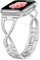 Sixmoat Metall Armbänder Kompatibel mit Apple Watch Armbändern für Damen 38mm 40mm 41mm 42mm(Serie 10) Glitzerndes X-förmiges Ersatzarmband für iWatch SE Serie 10 9 8 7 6 5 4 3 (Silber)