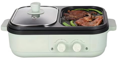 1300W Multi-Purpose Electric Hot Pot, Smokeless Non-Stick Indoor/Outdoor Barbecue, Non-stick Electric BBQ Grill, Adjustable Temperature Control, for Party Camping Festival Cooking