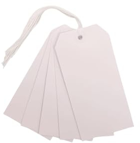 Pack of 20 White Strung Tags 60 x 120mm