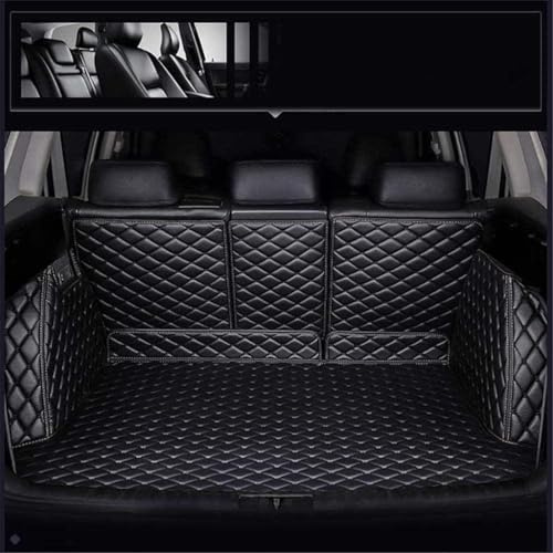 jyszq Auto Leder Kofferraummatte für Volkswagen Caddy Maxi 2015-2023, Kofferraum Schutzmatte wasserdichte Antirutsch Auto Matten Zubehör,A