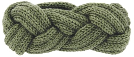 axy Damen Strick Stirnband - doppelt geflochten mit Twist-Design, Winter Haarband, Flecht Optik, Kopfband - Ohrenwärmer - gestrickt Headband - warm HBW7 (Grün)