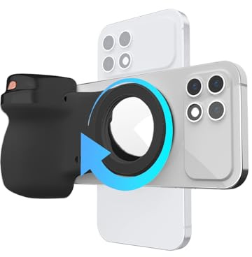 Magnetic Phone Camera Grip Rotatable Portable Magnetic | Phone Camera Shutter Grip Selfie Holder for Outdoor Sports Camping Photography Filming Men Women Adults