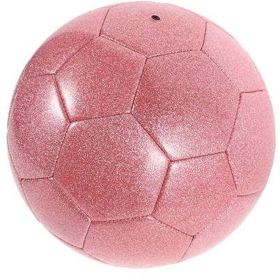 Totority Pallone da Calcio Rosa Motivo Luminoso Brillante in Pvc, Facile da Pulire e Resistente per Allenamenti e Premi di Squadra