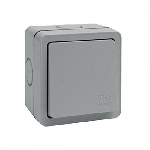 Hager WXPPS12 Weatherproof Light Switch IP66 1 Gang 2 Way 10 Amp
