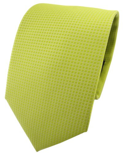 TigerTie - Corbata - helles amarillo-verde monocromo-modelada