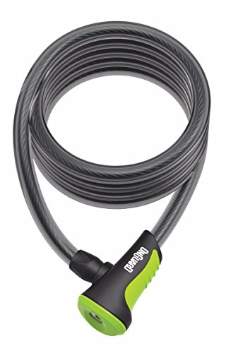 Onguard Neon Series 8157 Coil Cable Lock, 180cmx10mm, Green