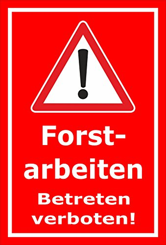 Melis-Folienwerkstatt Schild Forst-Arbeiten - 30x20cm - Bohrlöcher - 3mm Aluverbund – 20 VAR S00359-027-D