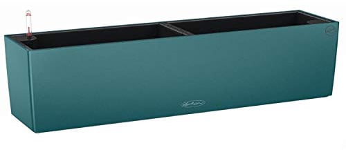 Lechuza Balconera Color 80 15708 Pot de Fleurs à arrosage Automatique pour l'intérieur et l'extérieur Bleu pétrole 78,7 x 17,8 x 17,8 cm