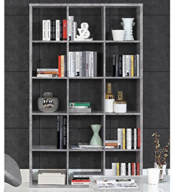 möbelando Regal Raumteiler Standregal Bücherregal Dekoregal Holzregal Wellington IV Beton