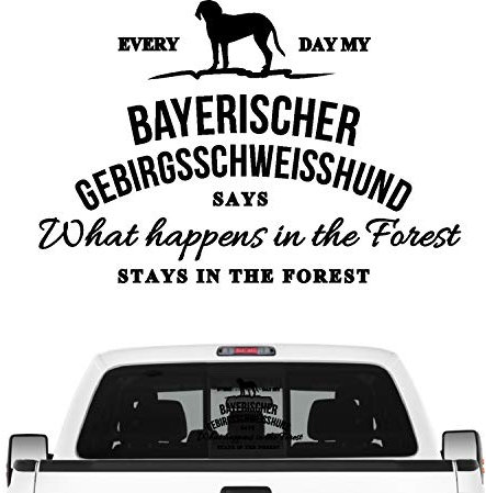 siviwonder Bayerischer Gebirgsschweißhund Aufkleber Vintage Hundeaufkleber BGS Farbe Schwarz, Größe 20cm
