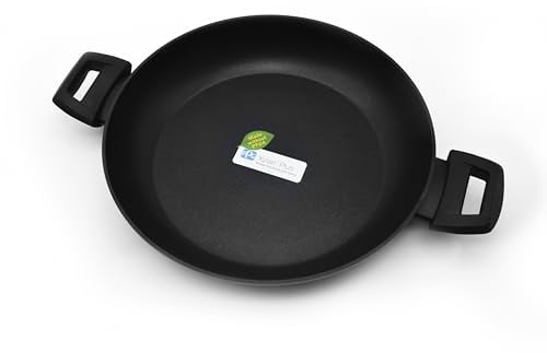 zanetti - Evolution Tegame induzione Diametro 24 cm, Tegame Antiaderente con 2 Maniglie, Alto Spessore, Colore Nero
