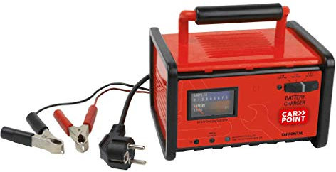 CARPOINT Autobatterie Ladegerät Batterieladegerät 180W für KFZ LKW Motorrad Batterien von 7Ah | Kurzschlussschutz | Spannungsspitzenschutz 0635220