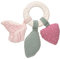 LÄSSIG Greifling Beißring Naturkautschuk und Bio-Baumwolle/Teether Ring Butterfly
