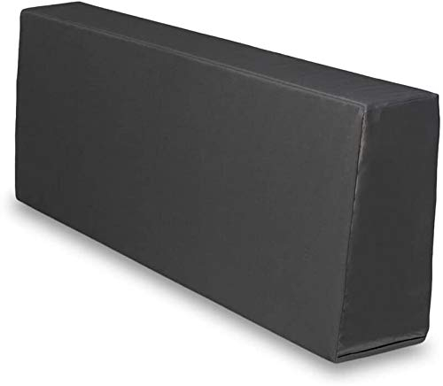 TexDeko® BEZUG (ohne Füllung) für Rückenkissen 120x43x20/15 cm wasserabweisend waschbar In- & Outdoor Made in EU (Anthrazit)