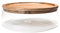 QUVIO Glasschale mit Holzdeckel - Tischdekoration - Couchtischschale - Braun