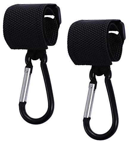 2 Pcs Buggy Clips, Pram Clips for Bags Pram Hooks Baby Bag Clips Pushchair Clips with Sturdy Carabiner to Hook Your Shopping Bags, Handbag or Changing Bag