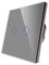 CNBINGO Doble Dimmer Switch Para Dimmers LED Lights, Touch Switch Gris, con un panel de vidrio del sistema táctil y LED de estado, no se requiere un conductor neutral, interruptor 2 bandas de 1 vía