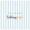 Miss Lovely Servietten LIEBLINGS-Papi Tisch-Dekoration Vatertag Herrentag Männertag Danke Papa Statement-Serviette in blau & weiß gestreift mit goldenem Herz 20 Servietten