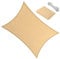 6' x 8' Sun Shade Sail Canopy Awning Permeable Fabric Pergola Cover, for Outdoor Patio Lawn Garden Backyard Carport, Beige