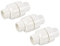 sourcing map Lot de 3 clapets anti-retour en PVC pour pompe à réservoir d'eau Blanc Diamètre intérieur 25 mm