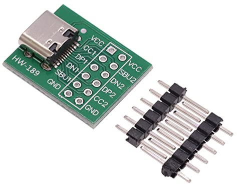 DollaTek 10 Stück USB Type-C auf DIP-PCB-Steckverbinder Pinnwand-Testplatine Lötbuchse Dip-Pin-Header-Adaptermodul