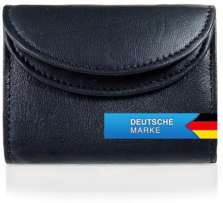 ELYARZI Hochwertige Mini Geldbörse Herren Echt Rindleder - Kleines Portemonnaie Damen - Mini Geldbeutel - Kleiner Geldbeutel Damen - Kinderportemonnaie Jungen - RFID Geschützt
