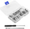 Hsthe Sea 80stk Kegel Spike Nieten Cool Punk Rockbolzen Schraube Zurück Bolzen Metalljacke Spike Bolzen,für Taschen DIY Leder Handwerk Armbänder Halskette Kleidung Schuhtasche Handwerk(4 Größen)