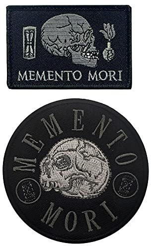 Memento Mori Applique Remember Death Embroidered Appliqué Patches Tactical Military Moral Appliques