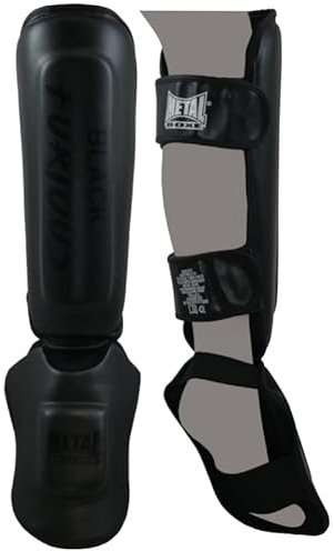 METAL BOXE Protège-Tibias/Pieds Black Furious S