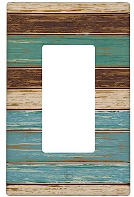 Placa decorativa de madera rústica para interruptor de luz o toma de receptáculo, para interruptor de luz, atenuador, receptáculo
