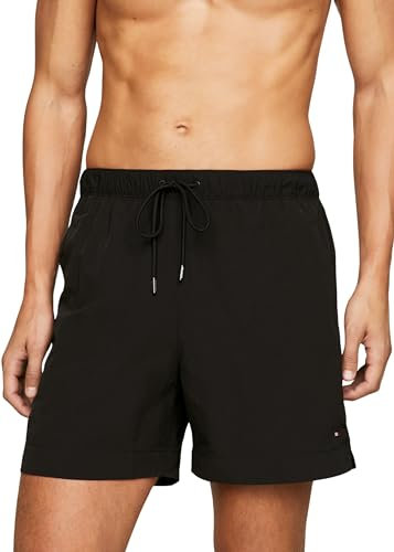 Tommy Hilfiger Short de Bain Homme Medium Drawstring Mi-Long, Noir (Black), S