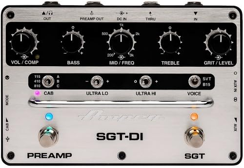 Ampeg SGT-DI Bass Guitar Preamp DI Pedal