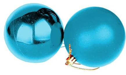 8er Set Weihnachtskugeln Kunststoff Weihnachtsbaumkugeln Christbaumkugeln Baumschmuck Ø8cm, Farben:Petrol