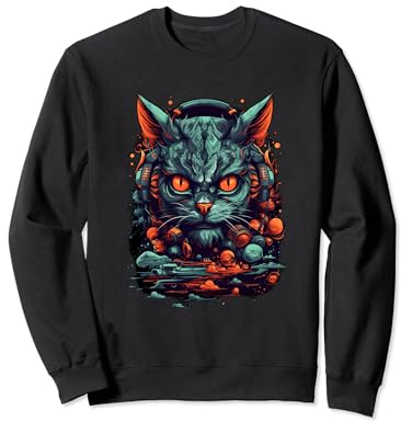 Animal Rave Bunt abstrakte Kopfhörer Headset Colorful Psy Sweatshirt