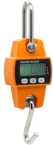 MUYIRTED Mini Hanging Scales 300kg/660lbs Digital Crane Scale, Heavy Duty Fishing Scales And Sling Hook Weight Scale, Portable Crane Scale