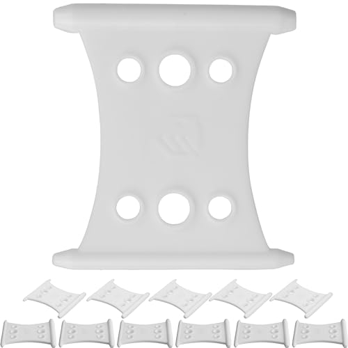 Markisenhaken für Kederschiene, 12 Pack, in Weiß, aus Silikon, für Kederleisten mit ∅ 5-6mm und ∅ 7-8mm, 65 x 60 mm Aufhänger, Haken Wohnwagen Vorzeltkeder, Kederhaken Camping Markise, RV Keder Hänger