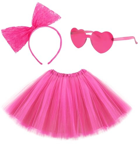 Tulle Rockabilly Ballet - Jupe Courte Jupon Rétro Avec Bandeau à Nœud - Pour Femme, Carnaval, Danse, Noël, Déguisement