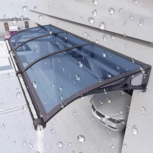 Fenstermarkisen außen mit Aluminiumhalterung, Außentürüberdachung, Terrassenüberdachung, Polycarbonat-Abdeckung, Vordertür-Markise, UV-Schutz, Regen-Schnee-Schutz-Hohlblech, Vordertür-Überdachung für