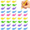 Pencil Grips, 50 Pcs Pencil Grips for Children, Fish Dolphin Silicone Pencil Grippers Pen Holder Grips Pen Writing Aid Grip for Kids Toddlers Pre-Schoolers Adults Handwriting (Multicolor D)