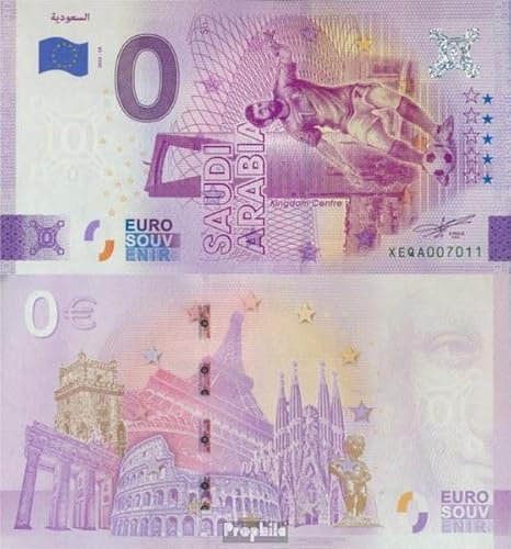 Prophila Collection Geldschein Saudi-Arabien 0 Euro Souvenirschein Saudi-Arabien bankfrisch 2022 Fußball-WM 2022 in Katar (Banknoten für Sammler) Fußball
